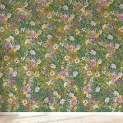 Yeda Design Papiers Peints Papier Peint Motifs Fleuris Blanc Vert 425x260cm