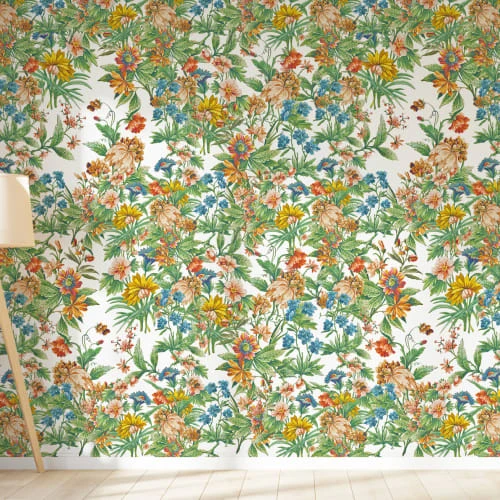 Yeda Design Papiers Peints Papier Peint Motifs Fleurs Jaune Blanc 255x260cm 3 Yeda Design Papiers Peints Papier Peint Motifs Fleurs Jaune Blanc 255x260cm