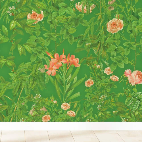 Yeda Design Papiers Peints Papier Peint Motifs Fleurs Rose Vert 425x260cm 4 Yeda Design Papiers Peints Papier Peint Motifs Fleurs Rose Vert 425x260cm – Image 2