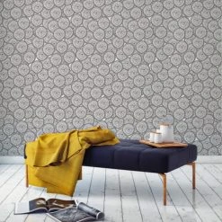 Atelier Mouti Papiers Peints Papier Peint Noir Et Blanc Imprimé Fruit