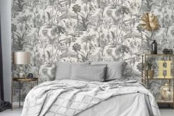 Hexoa Papiers Peints Papier Peint Noir Et Blanc Jungle Tanzania 106x1000cm