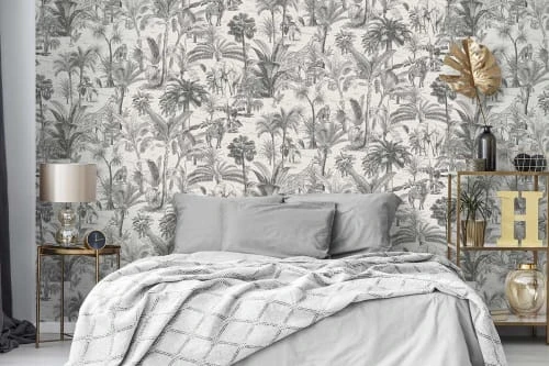 Hexoa Papiers Peints Papier Peint Noir Et Blanc Jungle Tanzania 106x1000cm 3 Hexoa Papiers Peints Papier Peint Noir Et Blanc Jungle Tanzania 106x1000cm