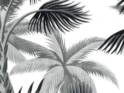 Hexoa Papiers Peints Papier Peint Palmae Noir Et Blanc 53x840cm -Pêle-mêle photos Soldes papier peint palmae noir et blanc 53x840cm 2
