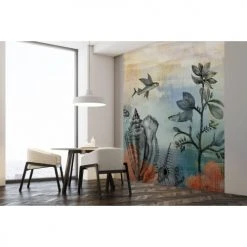 Lé Papiers De Ninon Papiers Peints Papier Peint Panoramique En Papier Bleu 240x270