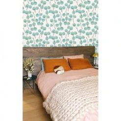 Lé Papiers De Ninon Papiers Peints Papier Peint Panoramique En Papier Bleu Céladon 240x270 -Pêle-mêle photos Soldes papier peint panoramique en papier bleu celadon 240x270 5