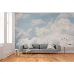 Lé Papiers De Ninon Papiers Peints Papier Peint Panoramique En Papier Bleu Ciel 432x280