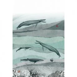 Lé Papiers De Ninon Papiers Peints Papier Peint Panoramique En Papier Bleu Gris 192x285 -Pêle-mêle photos Soldes papier peint panoramique en papier bleu gris 192x285 4