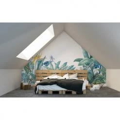 Lé Papiers De Ninon Papiers Peints Papier Peint Panoramique En Papier Bleu Lagon 384x270 -Pêle-mêle photos Soldes papier peint panoramique en papier bleu lagon 384x270 3