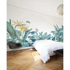 Lé Papiers De Ninon Papiers Peints Papier Peint Panoramique En Papier Bleu Lagon 384x270 -Pêle-mêle photos Soldes papier peint panoramique en papier bleu lagon 384x270 6