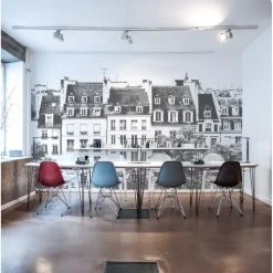 Lé Papiers De Ninon Papiers Peints Papier Peint Panoramique En Papier Gris 384x270