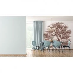 Lé Papiers De Ninon Papiers Peints Papier Peint Panoramique En Papier Marron Glacé 288x270