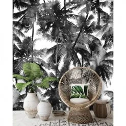 Lé Papiers De Ninon Papiers Peints Papier Peint Panoramique En Papier Noir 240x270 -Pêle-mêle photos Soldes papier peint panoramique en papier noir 240x270 3