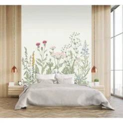 Lé Papiers De Ninon Papiers Peints Papier Peint Panoramique En Papier Vert Chèvrefeuille 192x270 -Pêle-mêle photos Soldes papier peint panoramique en papier vert chevrefeuille 192x270 3