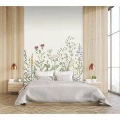 Lé Papiers De Ninon Papiers Peints Papier Peint Panoramique En Papier Vert Chèvrefeuille 192x270 -Pêle-mêle photos Soldes papier peint panoramique en papier vert chevrefeuille 192x270 5