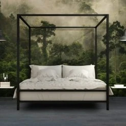 Lé Papiers De Ninon Papiers Peints Papier Peint Panoramique En Papier Vert Foncé 384x270