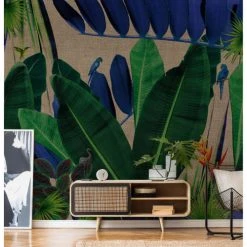 Lé Papiers De Ninon Papiers Peints Papier Peint Panoramique En Papier Vert Foncé 288x260