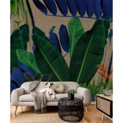 Lé Papiers De Ninon Papiers Peints Papier Peint Panoramique En Papier Vert Foncé 288x260 -Pêle-mêle photos Soldes papier peint panoramique en papier vert fonce 288x260 4