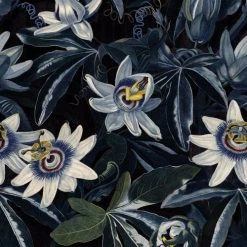 Art For The Home Papiers Peints Papier Peint Panoramique Fleurs De La Passion Bleu 280x200cm -Pêle-mêle photos Soldes papier peint panoramique fleurs de la passion bleu 280x200cm 1