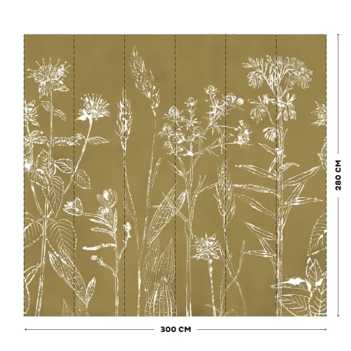 Art For The Home Papiers Peints Papier Peint Panoramique Fleurs Des Champs Kaki 280x300cm 6 Art For The Home Papiers Peints Papier Peint Panoramique Fleurs Des Champs Kaki 280x300cm – Image 4