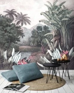 Art For The Home Papiers Peints Papier Peint Panoramique Forêt Tropicale Multicolore 280x300cm