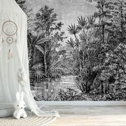 Ciment Factory Papiers Peints Papier Peint Panoramique Gravure Amazonie 260x270cm -Pêle-mêle photos Soldes papier peint panoramique gravure amazonie 260x270cm 2