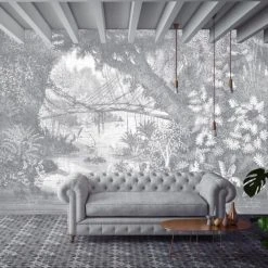 Ciment Factory Papiers Peints Papier Peint Panoramique Gravure Jungle 390x270cm -Pêle-mêle photos Soldes papier peint panoramique gravure jungle 390x270cm 8