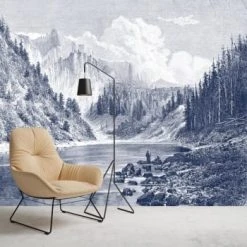 Ciment Factory Papiers Peints Papier Peint Panoramique Gravure Montana 390x270cm -Pêle-mêle photos Soldes papier peint panoramique gravure montana 390x270cm 5