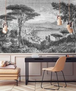 Ciment Factory Papiers Peints Papier Peint Panoramique Gravure Naples 390x270cm -Pêle-mêle photos Soldes papier peint panoramique gravure naples 390x270cm 3