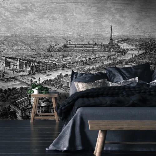 Ciment Factory Papiers Peints Papier Peint Panoramique Gravure Paris 1900 390x270cm 5 Ciment Factory Papiers Peints Papier Peint Panoramique Gravure Paris 1900 390x270cm – Image 3