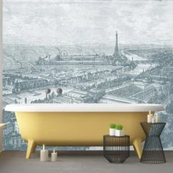 Ciment Factory Papiers Peints Papier Peint Panoramique Gravure Paris 1900 390x270cm -Pêle-mêle photos Soldes papier peint panoramique gravure paris 1900 390x270cm 23