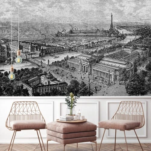 Ciment Factory Papiers Peints Papier Peint Panoramique Gravure Paris 1900 390x270cm 6 Ciment Factory Papiers Peints Papier Peint Panoramique Gravure Paris 1900 390x270cm – Image 4