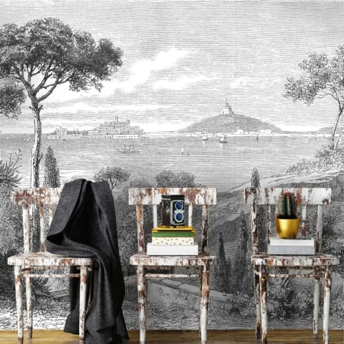Ciment Factory Papiers Peints Papier Peint Panoramique Gravure Sicile 270x390cm 5 Ciment Factory Papiers Peints Papier Peint Panoramique Gravure Sicile 270x390cm – Image 3