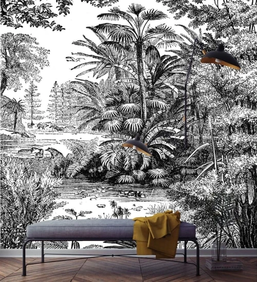 Ciment Factory Papiers Peints Papier Peint Panoramique Gravure Tropiques 270x195cm 5 Ciment Factory Papiers Peints Papier Peint Panoramique Gravure Tropiques 270x195cm – Image 3