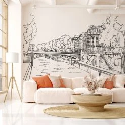 Pêle-mêle photos Soldes 38 99Déco Papiers Peints Papier Peint Panoramique Illustration Paris 336x270cm