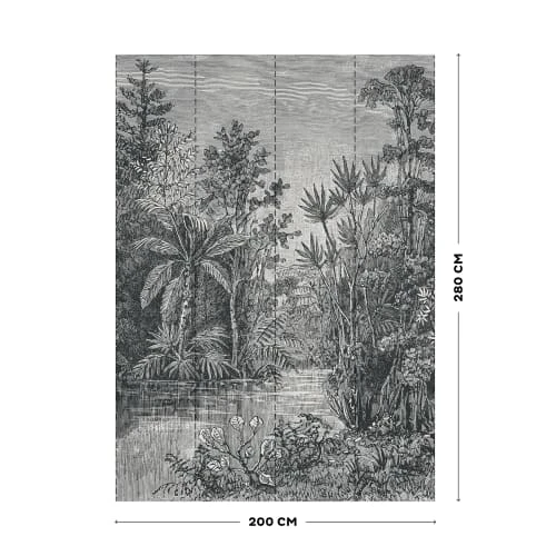Art For The Home Papiers Peints Papier Peint Panoramique Intissé Jungle Gris 200x280cm 6 Art For The Home Papiers Peints Papier Peint Panoramique Intissé Jungle Gris 200x280cm – Image 4