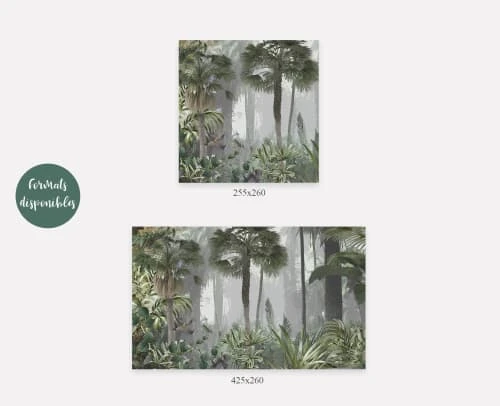 Yeda Design Papiers Peints Papier Peint Panoramique Jungle Noyée Dans La Brume 255x260cm 5 Yeda Design Papiers Peints Papier Peint Panoramique Jungle Noyée Dans La Brume 255x260cm – Image 3