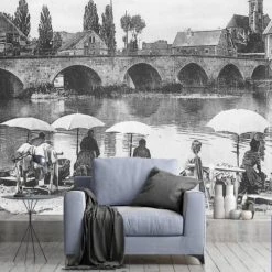 Ciment Factory Papiers Peints Papier Peint Panoramique Les Lavandières 390x270cm