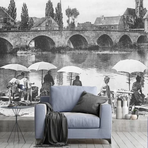 Ciment Factory Papiers Peints Papier Peint Panoramique Les Lavandières 390x270cm 3 Ciment Factory Papiers Peints Papier Peint Panoramique Les Lavandières 390x270cm