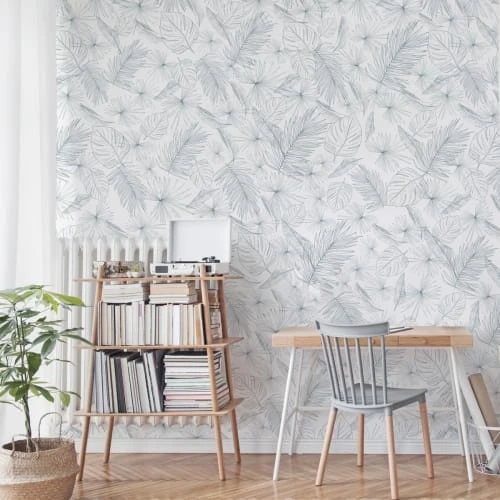 99Déco Papiers Peints Papier Peint Panoramique Végétal Bleu 336x270cm 4 99Déco Papiers Peints Papier Peint Panoramique Végétal Bleu 336x270cm – Image 2