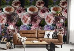 Hexoa Papiers Peints Papier Peint Pivoines Et Hortensias 53x840cm