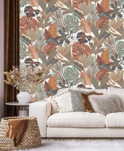 Pêle-mêle photos Soldes 13 Hexoa Papiers Peints Papier Peint Plante Monstera Cuivrée 53x1000cm