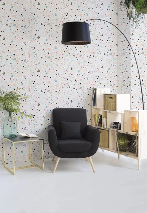 RNT By Really Nice Things Papiers Peints Papier Peint Sur Fond Blanc Avec Imprimés Multicouleur. 4 RNT By Really Nice Things Papiers Peints Papier Peint Sur Fond Blanc Avec Imprimés Multicouleur. – Image 2