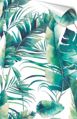 RNT By Really Nice Things Papiers Peints Papier Peint Sur Fond Blanc Et Imprimés Verts. 11 RNT By Really Nice Things Papiers Peints Papier Peint Sur Fond Blanc Et Imprimés Verts. -Pêle-mêle photos Soldes papier peint sur fond blanc et imprimes verts 3