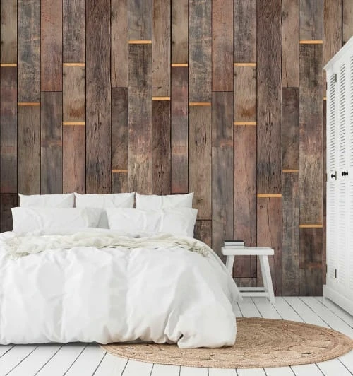 Hexoa Papiers Peints Papier Peint Trompe L'œil Tête De Lit En Bois 53x840cm 3 Hexoa Papiers Peints Papier Peint Trompe L'œil Tête De Lit En Bois 53x840cm