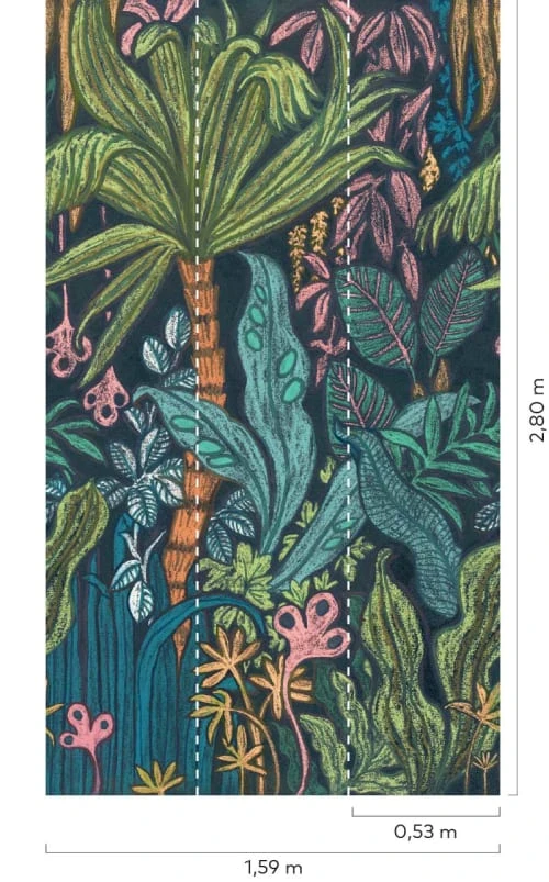 Hexoa Papiers Peints Papier Peint Tropical Psyché 53x840cm 4 Hexoa Papiers Peints Papier Peint Tropical Psyché 53x840cm – Image 2
