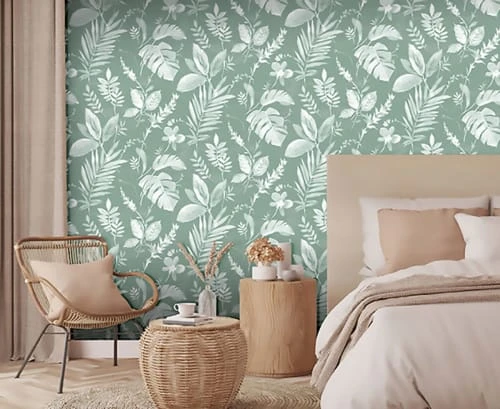 Hexoa Papiers Peints Papier Peint Vert D'eau Douceur 53x1000cm 3 Hexoa Papiers Peints Papier Peint Vert D'eau Douceur 53x1000cm