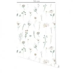 Decochic Papiers Peints Papier Peint Vinyle Adhésif Fleurs Sauvages Verts 50x300 Cm -Pêle-mêle photos Soldes papier peint vinyle adhesif fleurs sauvages verts 50x300 cm 1