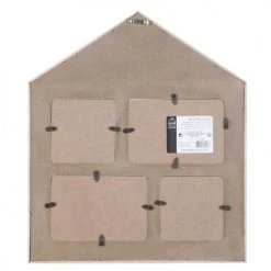 The Home Deco Factory Cadres Et Albums Photos Pêle-mêle Design Bois Maison 4 Photos Marron -Pêle-mêle photos Soldes pele mele design bois maison 4 photos marron 3