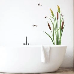 STC Stickers Muraux Planche De Décoration Adhésive Roseaux 73,1x44,2cm -Pêle-mêle photos Soldes planche de decoration adhesive roseaux 73 1x44 2cm 1