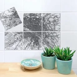 Wadiga Stickers Muraux Set De 6 Stickers Pour Carrelage Noirs Et Transparents 7 Wadiga Stickers Muraux Set De 6 Stickers Pour Carrelage Noirs Et Transparents -Pêle-mêle photos Soldes set de 6 stickers pour carrelage noirs et transparents 2